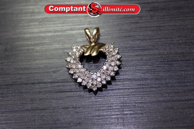 Breloque en coeur et diamants