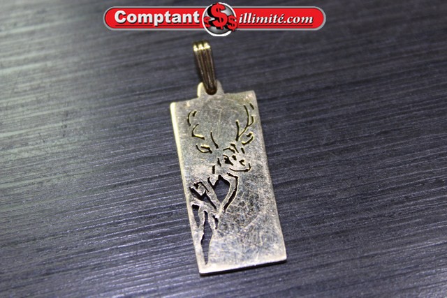 Breloque avec motif sur rectangle