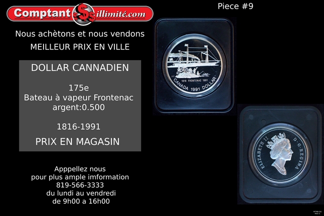Pièce de monnaie Bateau Vapeur Frontenac