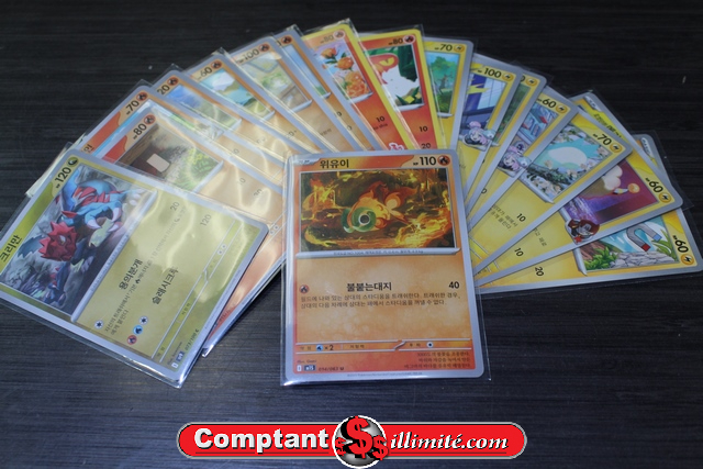Lot (Fire / Electric) cartes Pokemon (19) Moitiee Coreen